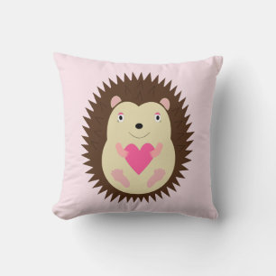 Pretty Pink Baby Girl Hedgehog Cushion