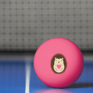 Pretty Pink Baby Girl Hedgehog Ping Pong Ball