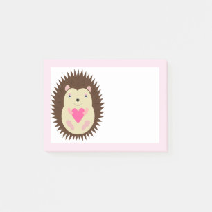 Pretty Pink Baby Girl Hedgehog Post-it Notes