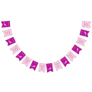 Pretty Pink Baby Girl Narwhal Baby Shower Custom Bunting