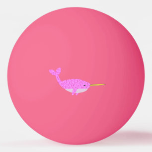 Pretty Pink Baby Girl Narwhal Ping Pong Ball