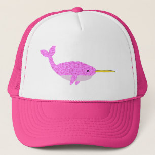 Pretty Pink Baby Girl Narwhal Trucker Hat