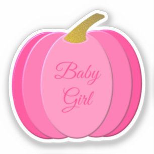 Pretty Pink Baby Girl Pumpkin Custom