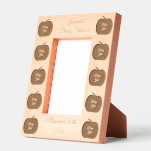 Pretty Pink Baby Girl Pumpkin Custom Baby Shower Etched Frames
