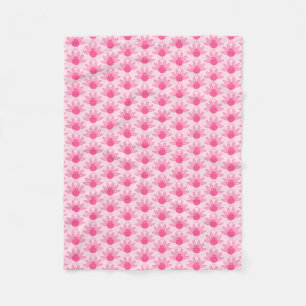 Pretty Pink Baby Girl Thanksgiving Turkey Pattern Fleece Blanket