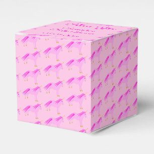 Pretty Pink Baby Girl Unicorn Baby Shower Custom Favour Box
