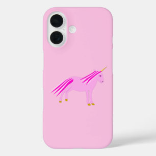 Pretty Pink Baby Girl Unicorn iPhone 16 Case