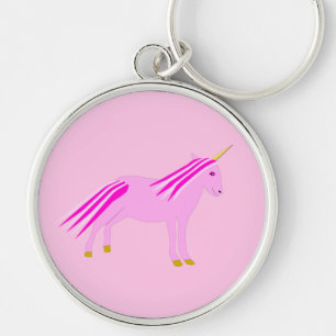 Pretty Pink Baby Girl Unicorn Gender Reveal Key Ring