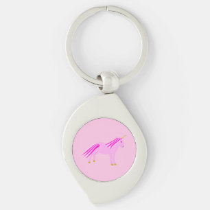 Pretty Pink Baby Girl Unicorn Key Ring