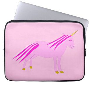 Pretty Pink Baby Girl Unicorn Laptop Sleeve