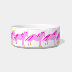 Pretty Pink Baby Girl Unicorn Patterned Bowl