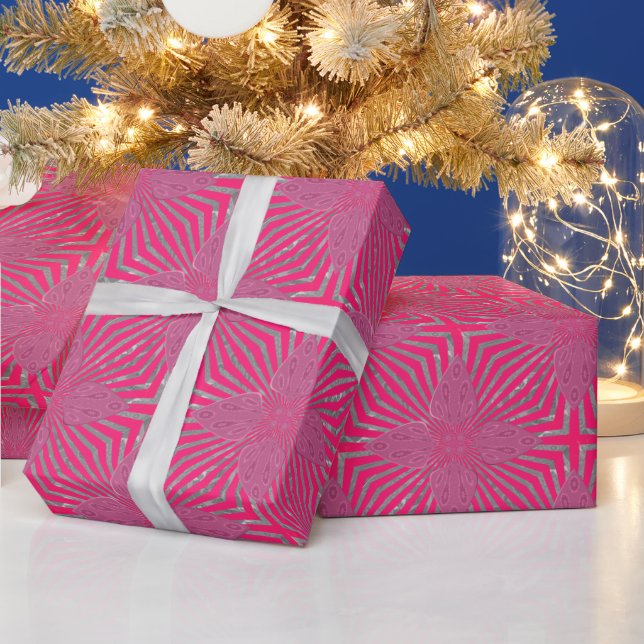 Pretty Pink Beautiful amazing edgy art Wrapping Paper (Holidays)