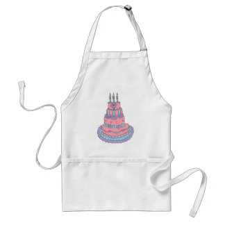 Pretty Pink Birthday Cake Standard Apron