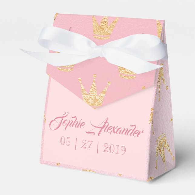 Pretty Pink Birthday Gift  Favour Box (Front Side)