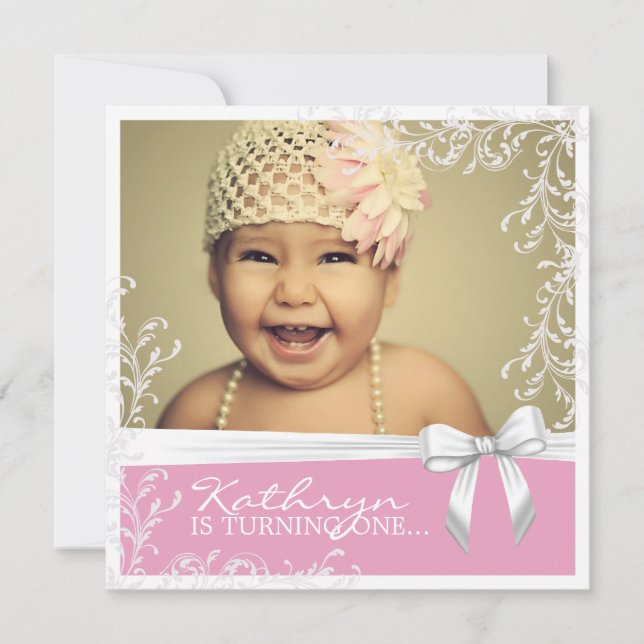 Pretty Pink Birthday Party Invitation (Front)