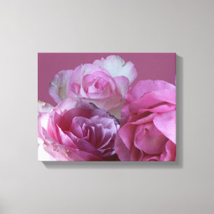 Pretty pink birthday rose for Mum by Berglind  Can Canvas Print