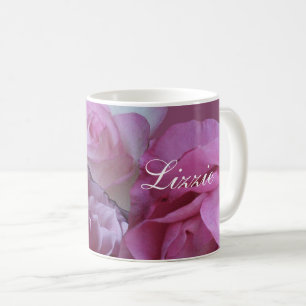 Pretty pink birthday rose for Mum by Berglind Coffee Mug