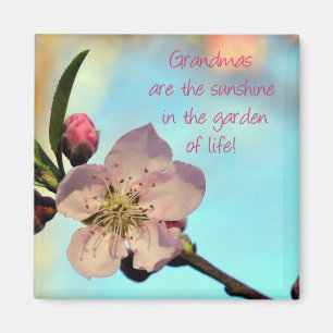 Pretty Pink Blossom Grandma Magnet Gift
