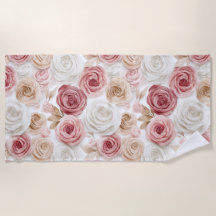 Pretty Pink Blush Cream White Flowers