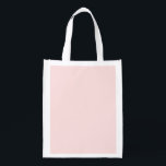 Pretty Pink Blush Reusable Grocery Bag<br><div class="desc">Did you know you can add your own text to this light pink product? -Click the 'Customise It' button to reveal all the design tools. -Why not add your name or initials to create a personalised monogram or customised gift in this cute baby pink blush colour. Your friends will be...</div>