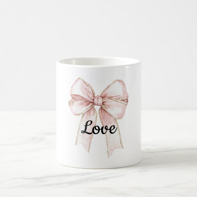 Pretty Pink Bow Coffee Mug (Center)