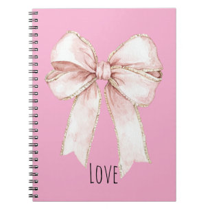 Pretty Pink Bow Notebook