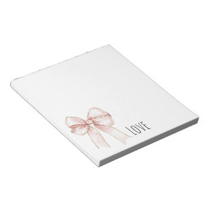 Pretty Pink Bow Notepad