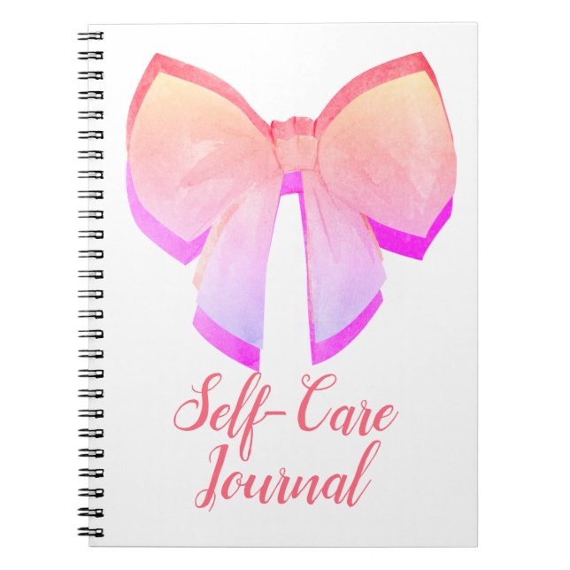 Pretty Pink Bow Self Care Journal (Front)