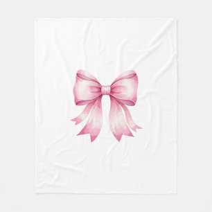 Pretty Pink Bow Throw Blanket