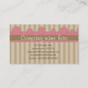 pretty pink:: business card