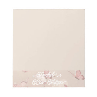 Pretty pink butterfly party Favour Bags Notepad