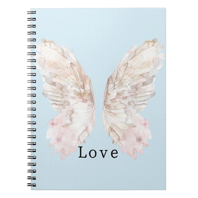 Pretty Pink Butterfly Wings Notebook (Front)
