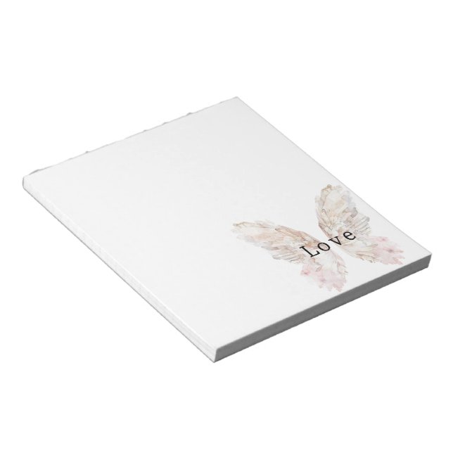 Pretty Pink Butterfly Wings Notepad (Angled)