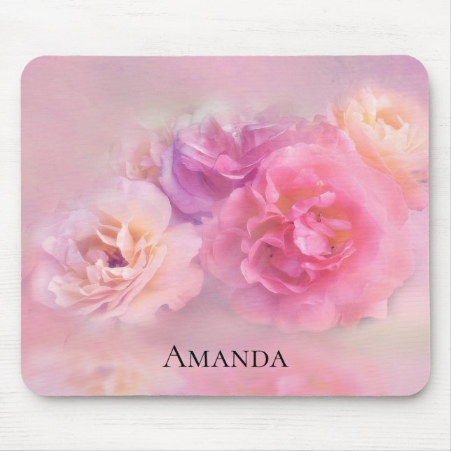  Pretty Pink Carnations Stylish Photography Mouse Pad (Front)