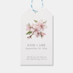 Pretty Pink Cherry Blossom flower Wedding favour Gift Tags