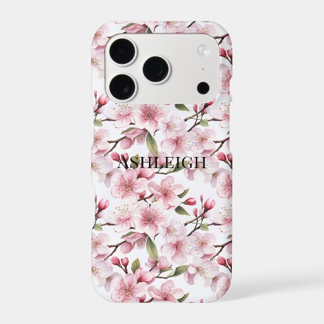 Pretty Pink Cherry Blossom Flowers (Back)