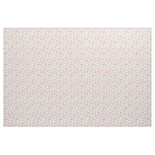 Pretty Pink Cherry Blossom Watercolor Pattern Fabric