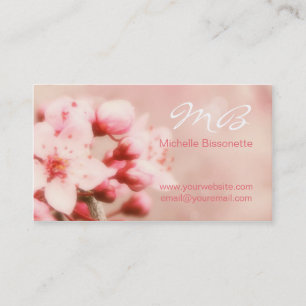 Pretty Pink Cherry Blossoms Business Card