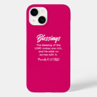Pretty Pink Christian Faith Blessings Bible Verse