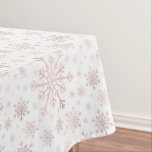 Pretty Pink Christmas Snowflakes on Winter White   Tablecloth<br><div class="desc">Mixed sized pretty pink snowflakes are scattered throughout this Christmas seasonal pattern. This cute festive design with a crisp winter white background is sure to please any age and perfect for anyone who likes soft and delicate xmas patterns.</div>