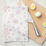 Pretty Pink Christmas Snowflakes on Winter White  Tea Towel<br><div class="desc">Mixed sized pretty pink snowflakes are scattered throughout this Christmas seasonal pattern. This cute festive design with a crisp winter white background is sure to please any age and perfect for anyone who likes soft and delicate xmas patterns.</div>