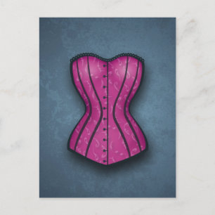 Pretty Pink Corset Postcard