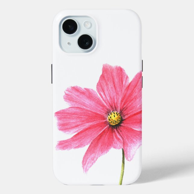 Pretty Pink Cosmos | Custom Floral Phone Case (Back)