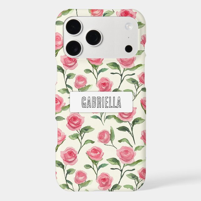 Pretty Pink Cream Roses Floral (Back)
