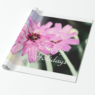 Pretty pink daisy flower. Floral photo art. Wrapping Paper