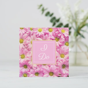 Pretty Pink Daisy's Wedding Invitation