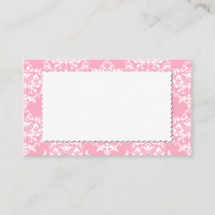 Pretty Pink Damask Escort Place Card