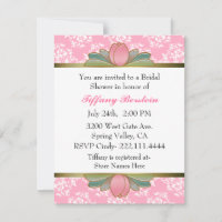 Pretty Pink Damask & Tulips Bridal Shower