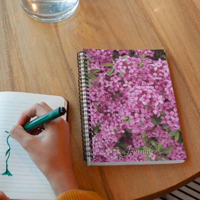 Pretty Pink Daphne Floral Notebook (In Situ)