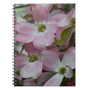 Pretty Pink Dogwood Flowers (my photography) Notebook